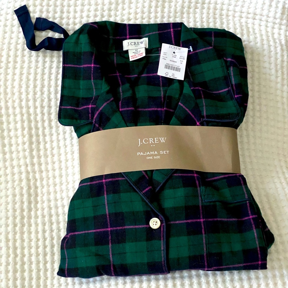 J. Crew plaid flannel pajama set